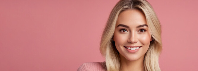 Beautiful Lithuanian good woman nice fashion half body eye conta