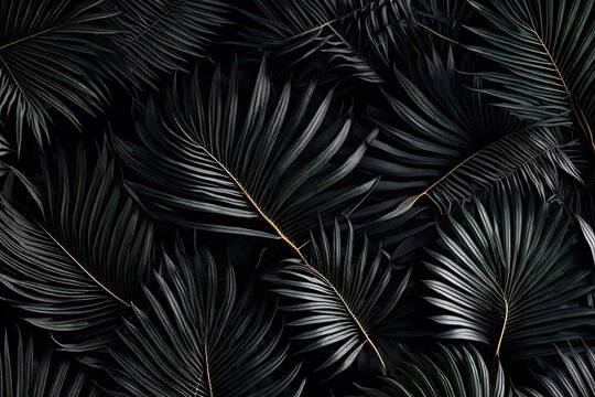 black feathers with black background for wallpaper