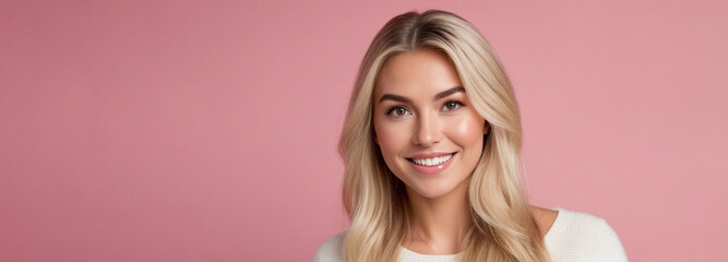 Beautiful Lithuanian good woman nice fashion half body eye conta