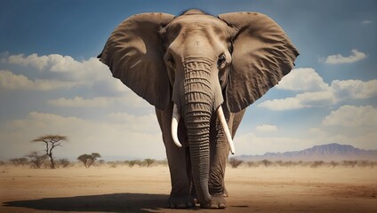 Fototapeta na wymiar portrait of an elephant