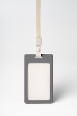 Blank bagde mockup isolated on white background