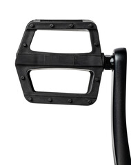 Black bicycle pedal isolated on white background
