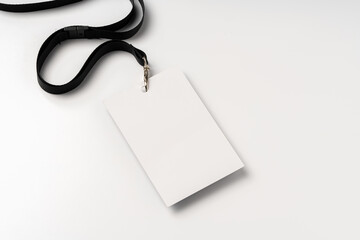 Blank bagde mockup isolated on white background