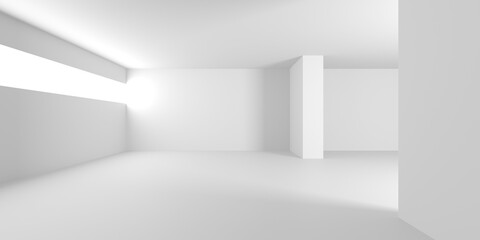 Empty Room. Abstract Futuristic Interior