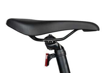 New black bicycle seat isolated on white background