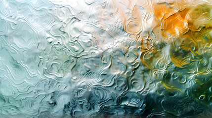 Close-up of Rain-Drenched Window
