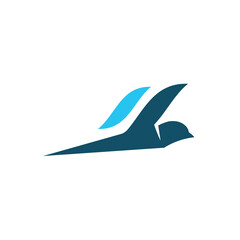 Flying bird logo bird and wing icon wildlife, expediton and transportation business symbol