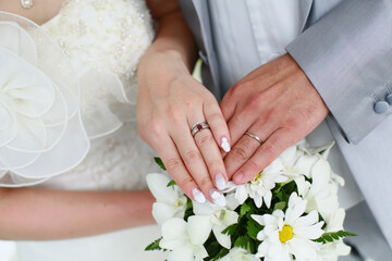 Obraz na płótnie Canvas 結婚式での指輪交換