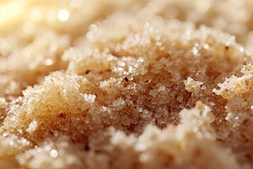 Selective focus on cosmetic scrub texture