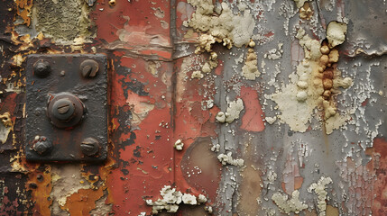 Close Up of a Rusted Metal Door