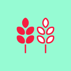 Farm wheat ears icon template. Modern gluten free logo background. Vector whole grain symbol illustration for organic eco business, agriculture, beer, bakery