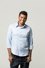 Fototapeta premium Portrait of a happy Indian man