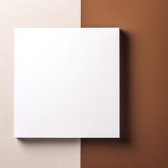 A white sheet of paper on a gray and brown Background. generative AI
