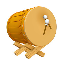 3d render islamic drum