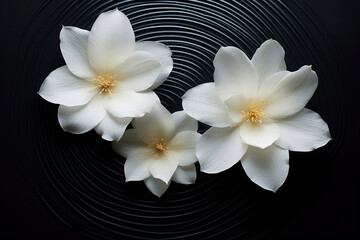 Naklejka na ściany i meble Nature summer petal flower beauty background blooming floral white blossom green