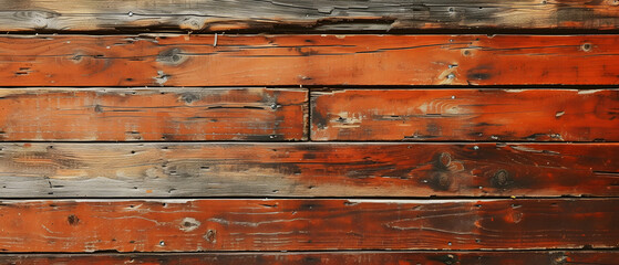 Close-Up of Peeling Paint on Wooden Wall