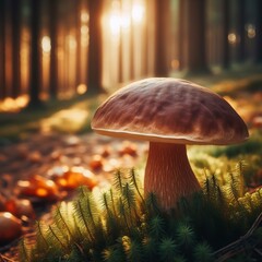 mushroom in the forest | high resolution at 300 DPI 