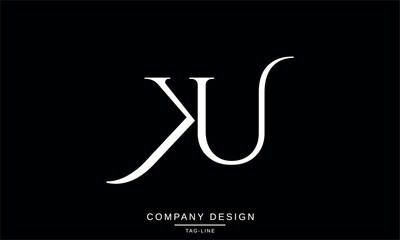 KU, UK, Abstract Letters Logo Monogram