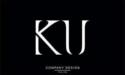 KU, UK, Abstract Letters Logo Monogram