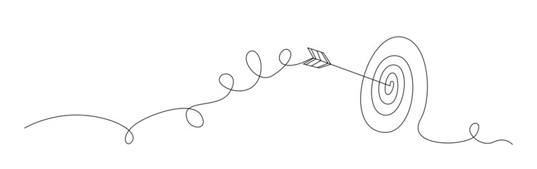 Lineart Pfeil mit Zielscheibe