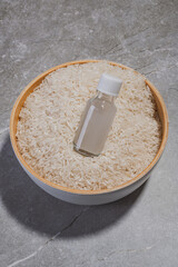 Rice water for hair care