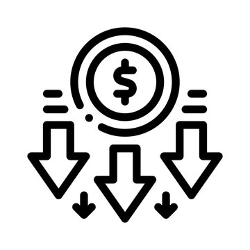 decrease line icon