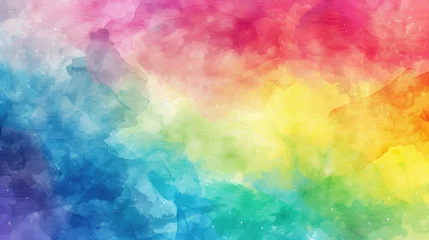 Foto op Plexiglas magical rainbow world abstract watercolor background © fledermausstudio