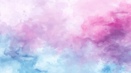 Light sky pink, purple shades and blue watercolor abstract background