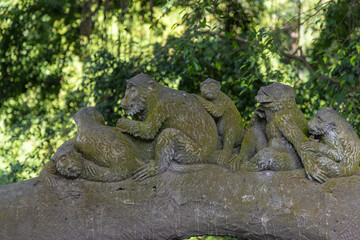 Statues in Monkey forest Ubud, Bali