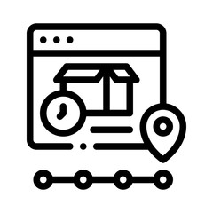 delivery box line icon