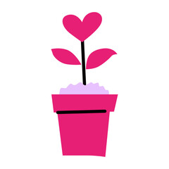 Love plant icon vector