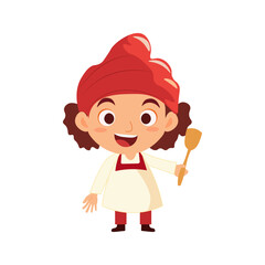 children cook vector illustration. Little chef vector illustration design