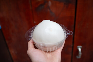 Fresh coconut fruit without the husk