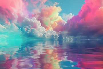 Dream land Digital Painting, Universe, Nature, Landscape and Fantasy, Clouds, Reflections, Backgrounds