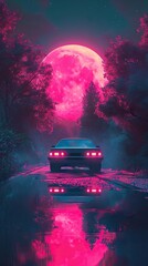 neon fantasy car