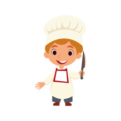 children cook vector illustration. Little chef vector illustration design
