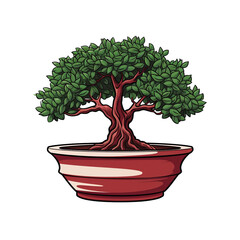 Tranquil Growth: The Minimalist Bonsai Tree