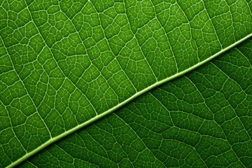 Obraz premium Macro of green leaves Generated by AI