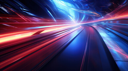 Abstract speed motion on the road with high-speed technology concept background. 