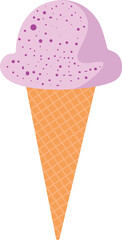 Ice cream cone design. Soft ice cream vector design.