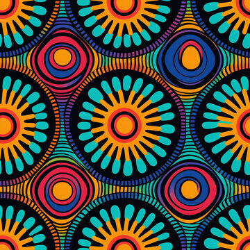 African Pattern Colorful Shweshwe Seamless