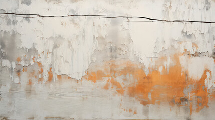 Grungy Worn Wallpaper: A Retro Mix of Messy Stains and Scratched Grunge on Aged Antique Vintage White