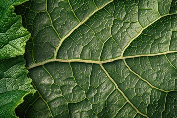 Fototapeta premium Macro of green leaves Generated by AI