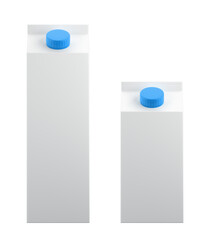 Milk or juice packaging isolated