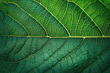 Obraz premium Macro of green leaves Generated by AI