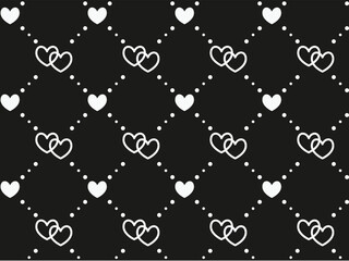 Valentines day Heart Graphic Seamless Repeat Print Vector Design