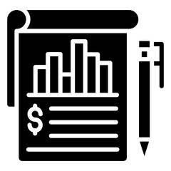 Financial Statements Icon Element For Design