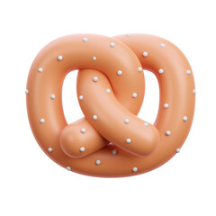 Pretzel 3D Illustration