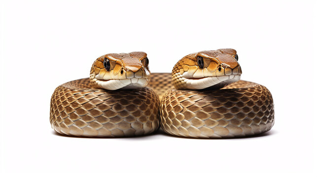 Corn Snake (Ptyas mucosa) isolated on white background