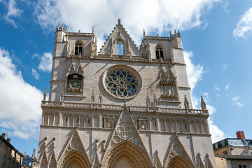 lSaint-Jean-Baptiste cathedral, Cathédrale Saint-Jean-Baptiste in Lyon, France.
